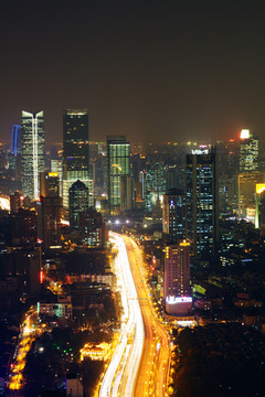 上海城市建筑风光夜景