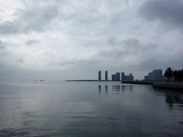 海边风光 海南海口海甸河