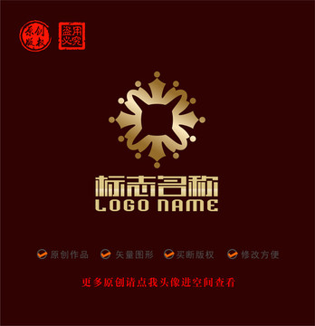 珠宝首饰皇冠米字logo