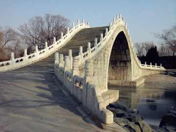 颐和园 石拱桥 北京 冬
