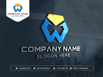 W字母LOGO W字母标志设计