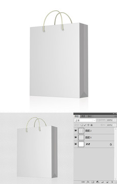 手提袋包装模版 手提袋 模版
