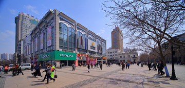 欧式建筑 哈尔滨中央大街全景