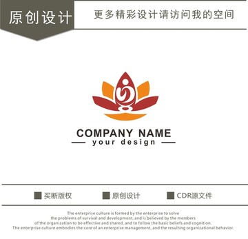 禅 养生 莲花 logo