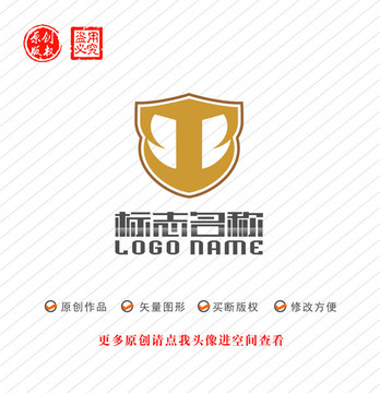 B字母MWB盾牌logo