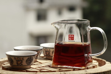 安化黑茶茶汤