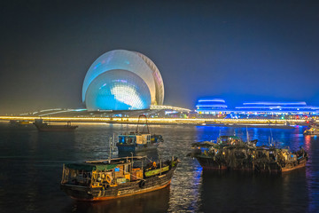 珠海夜景 珠海大剧院