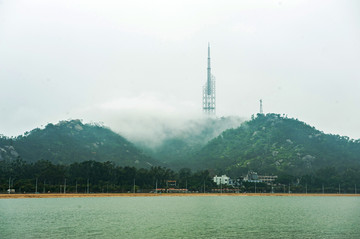 珠海景山公园 石景山 雾景