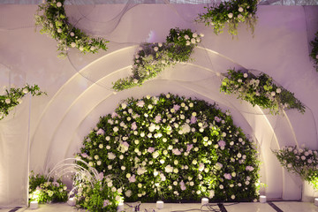婚礼鲜花背景墙
