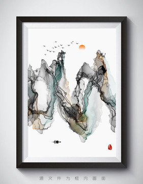 抽象水墨画 意境水墨挂画
