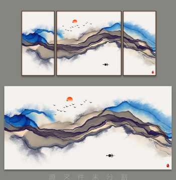 抽象意境水墨画 水墨晕染