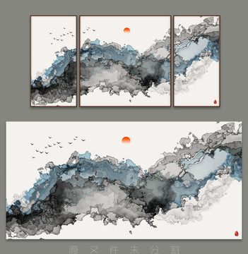 抽象水墨画 意境水墨装饰画