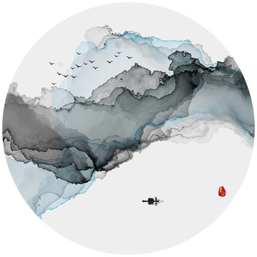 抽象水墨画 水墨禅意