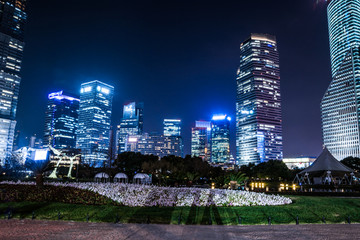 城市夜景建筑