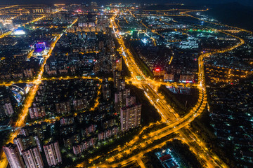 城市夜景俯瞰