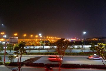 温州城市夜景 瓯海大道高架