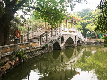 公园景观 星海公园 廊桥