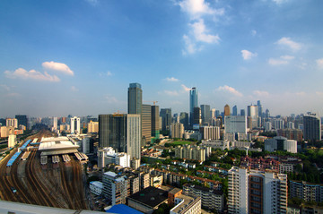 广州天河城市建筑风光