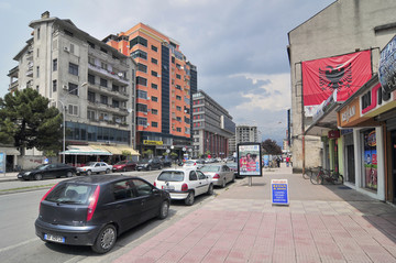 斯库台阿尔巴尼亚的街景