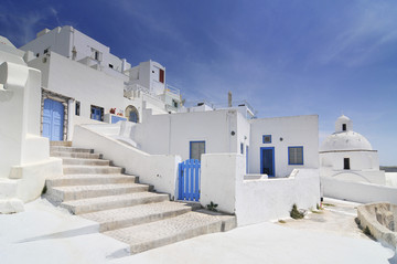 传统的白色房子爱琴海建筑