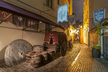拉脱维亚里加市最狭窄的街道