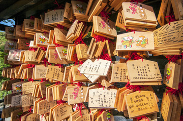 京都清水寺的木制祈祷片