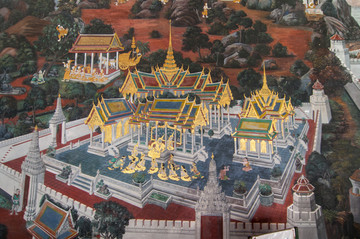 泰国壁画在玉佛寺