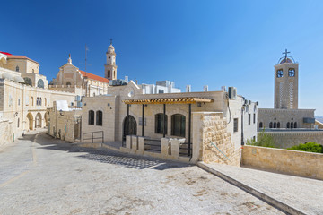 伯利恒旧街和希腊拜占庭天主教堂