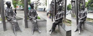 街头女性雕像