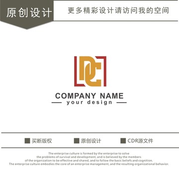 DC字母 logo