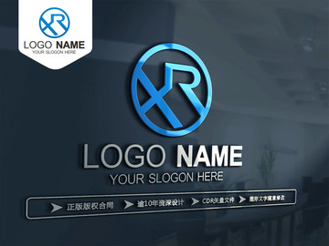 XR字母标志 LOGO设计