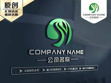 绿色标志 SY字母LOGO设计