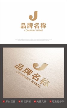 logo 标志 圆 字母J J