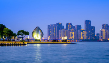 苏州金鸡湖夜景