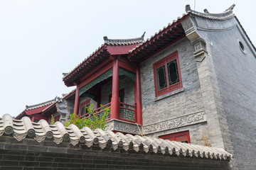 仿古建筑二层阁楼中式门窗