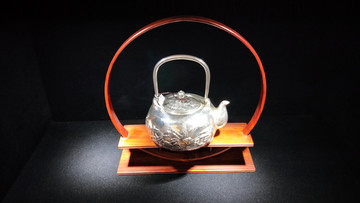 银器茶壶茶具摆件