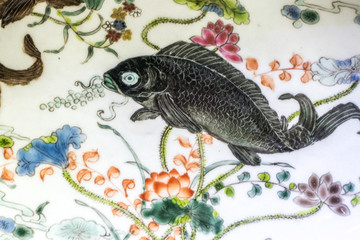 中式鲤鱼画