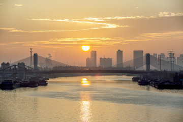 运河日出