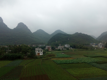 乡村山水风光 广西来宾 非高清