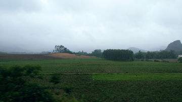 乡村阴雨天风景 非高清