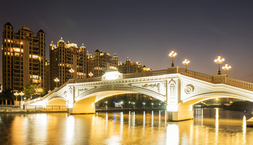 桥梁夜景 温州夜景 高清