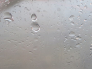 玻璃上的雨水