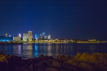 青岛汇泉湾夜景