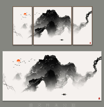 抽象意境水墨装饰画