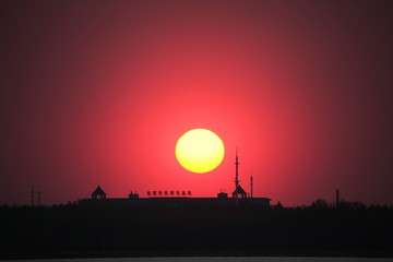 日落 夕阳 霞光 傍晚 晚霞