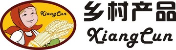 奶奶乡村logo农民商标麦田