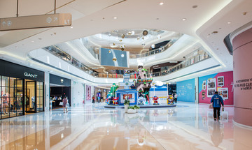 商场结构内景 购物中心 商场