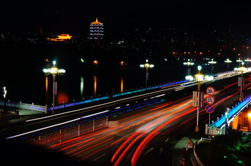 安康汉江大桥夜景