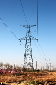 供电 高压线 电塔 能源 电线