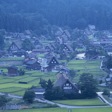 风景 四季 日本 田野 樱花